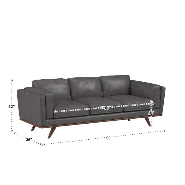 Gianella Oxford All Leather Sofa by iNSPIRE Q Modern
