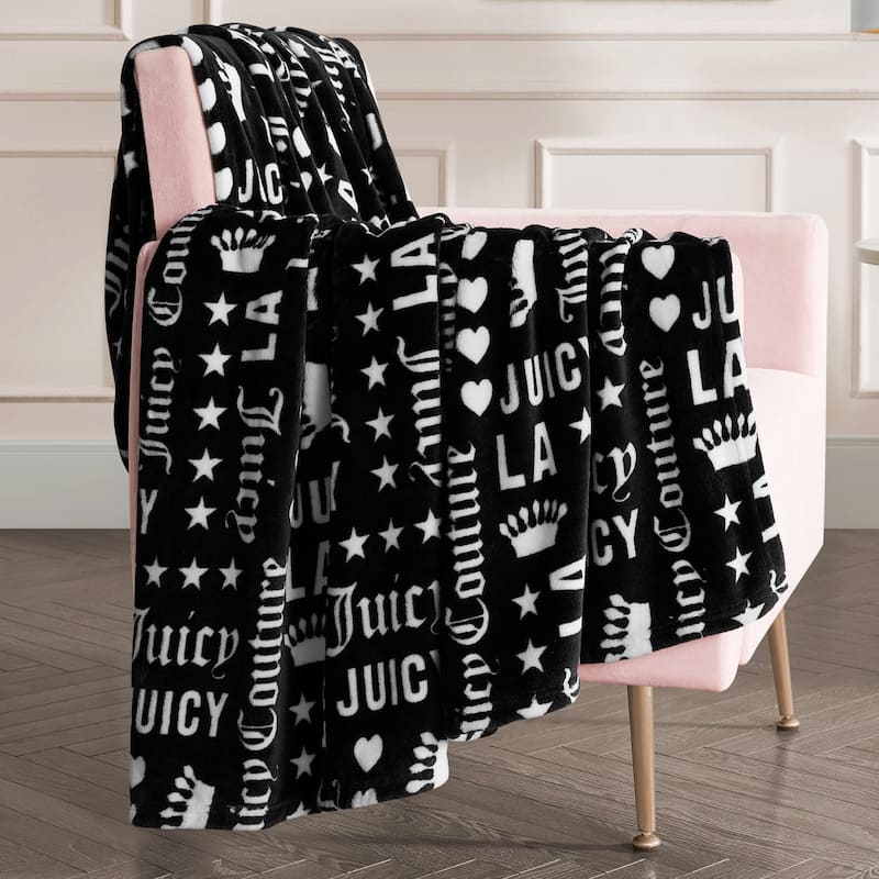 Juicy Couture Juicy Words 50" x 70" Plush Throw