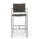 preview thumbnail 7 of 16, Cape Coral Outdoor 3-piece Bar Set with Glass Table Top by Christopher Knight Home