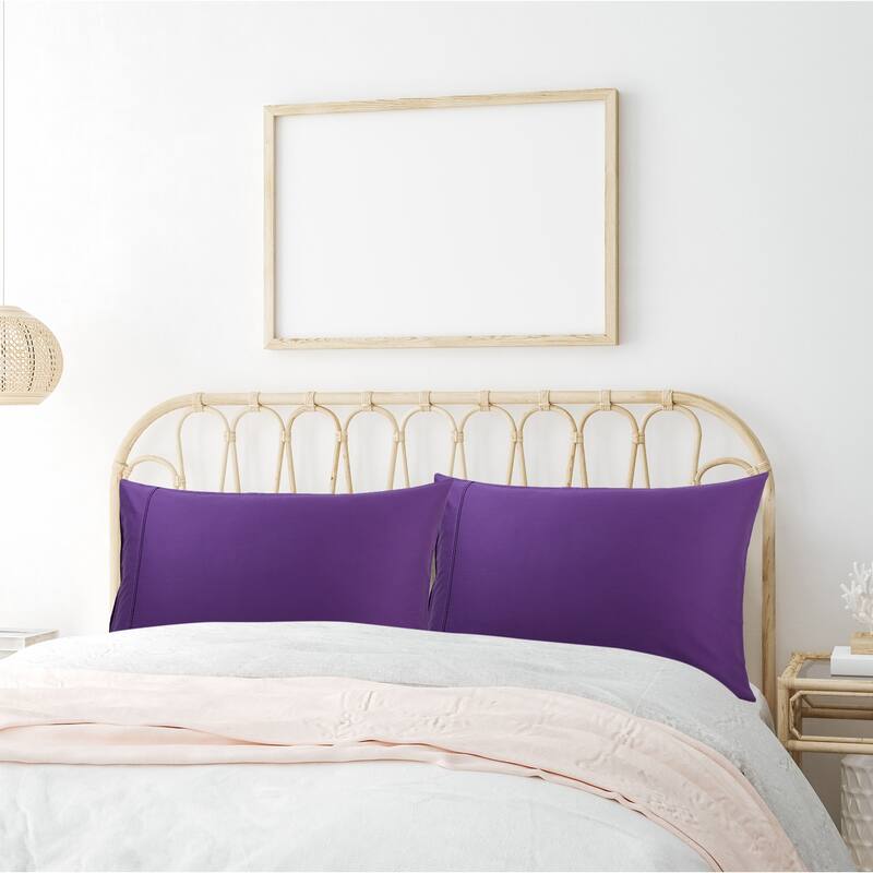 Pillowcase Set of 2 Soft Cotton with Zipper