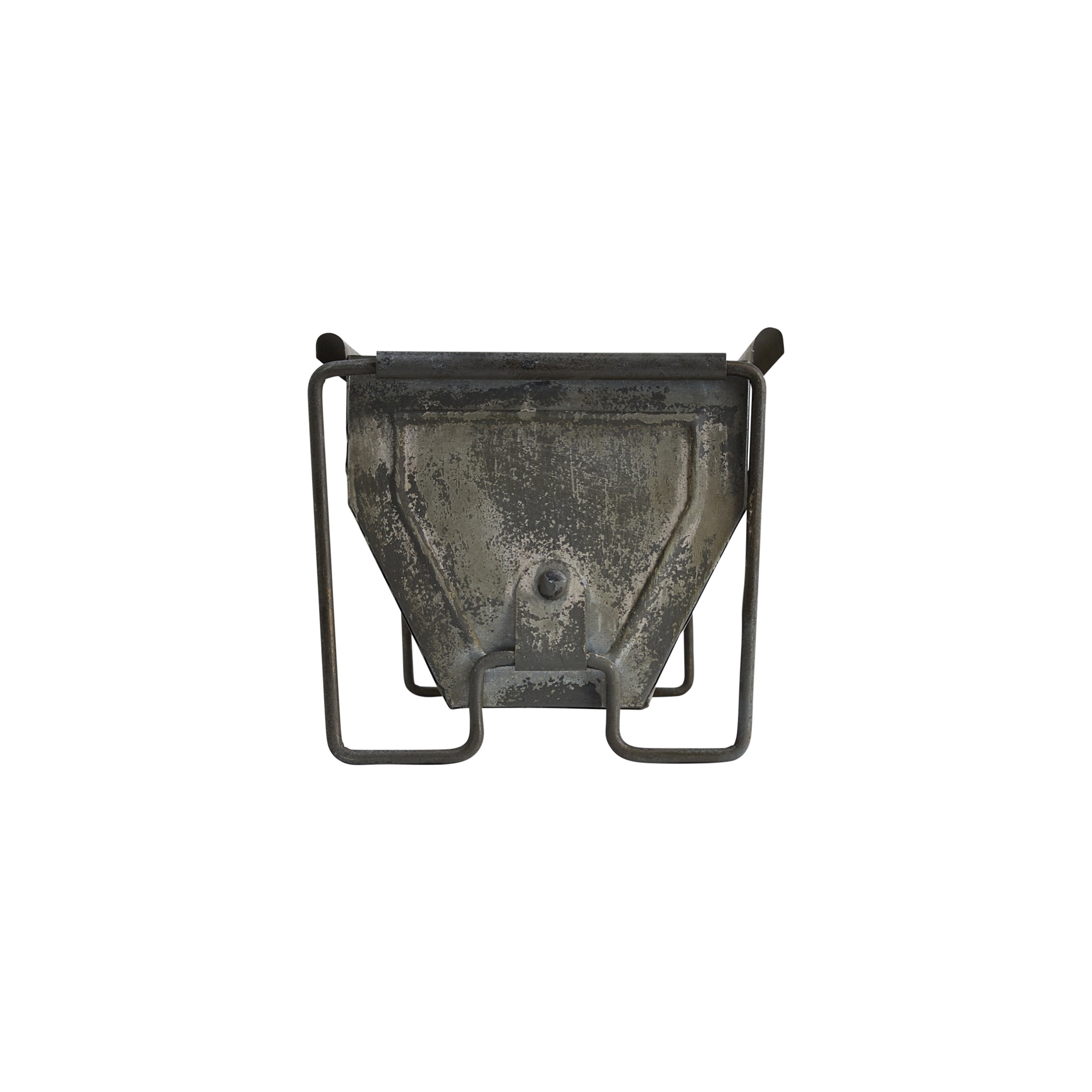 Metal Trough Container with Distressed Zinc Finish - On Sale