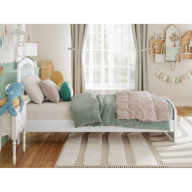 Quincy Solid Wood Low Profile Platform Bed with Matching Footboard