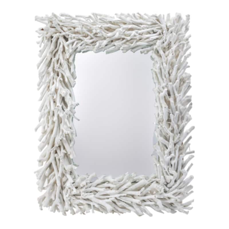Rectangular Wall Mirror - 29" - White