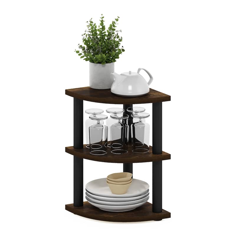 Furinno Turn-N-Tube 3-Tier Corner Countertop Organizer Shelf