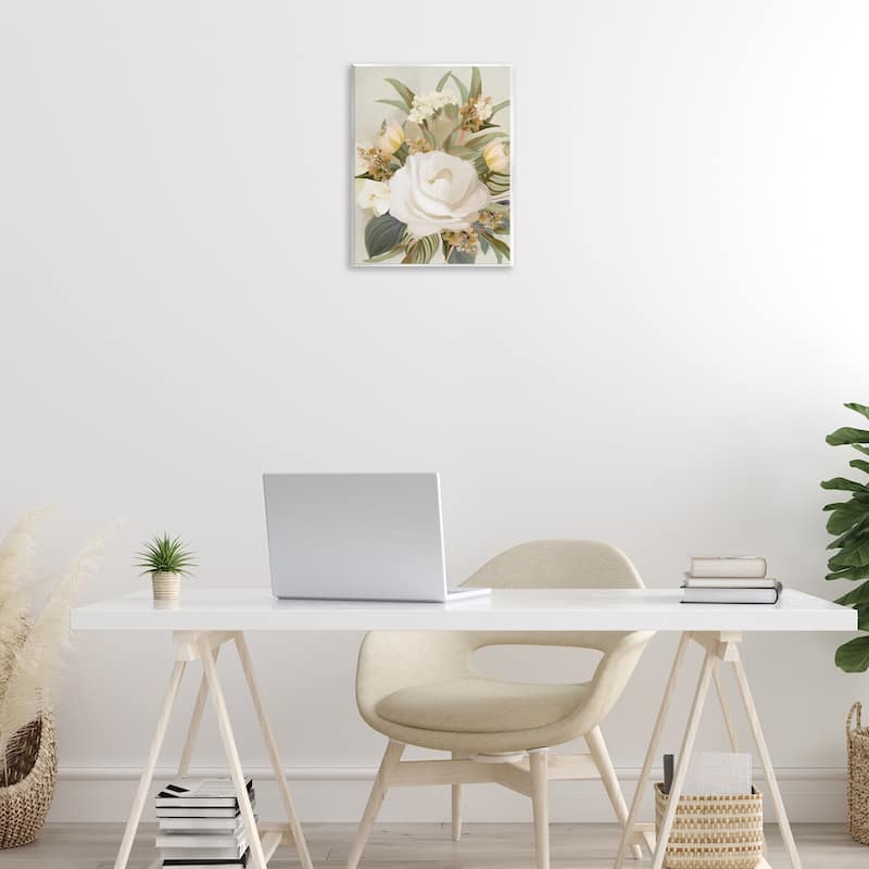 Stupell Charming Soft Rose Bundle Wall Plaque Art Design By House Fenway