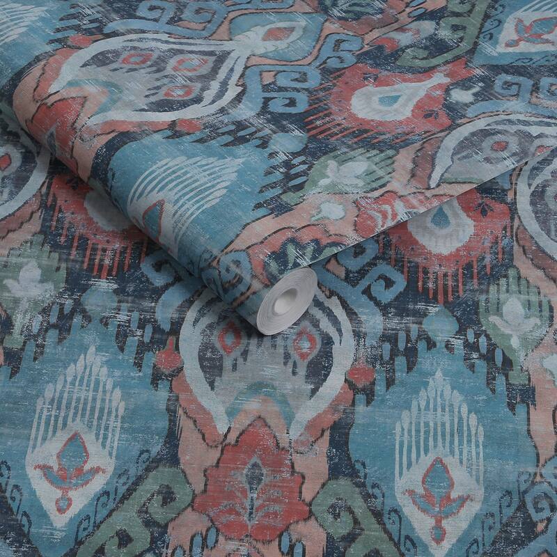 Graham & Brown Daraee Tapestry Blue Wallpaper
