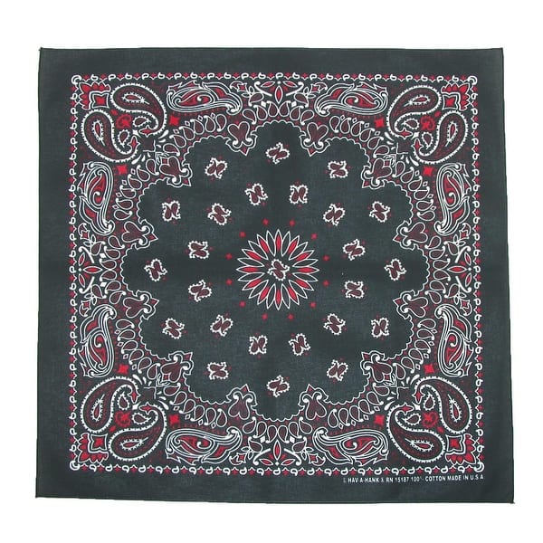 Pack of 2 CTM/® Cotton Unlined Solid and Paisley Do Rag