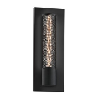 Sonneman Lighting Urban Edge Textured Black Panel Wall Sconce - Bed ...