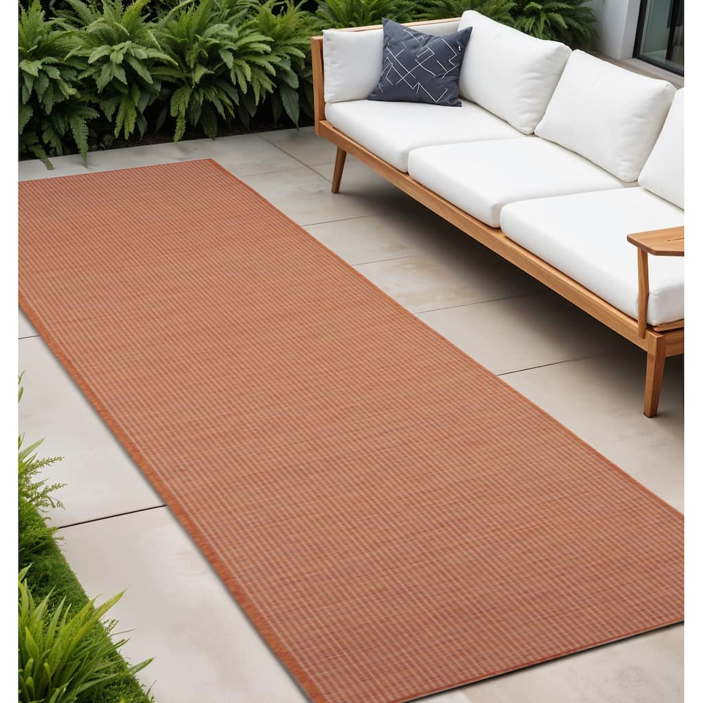 HomeRoots Contemporary Runner Outdoor Rug - 10' Runner