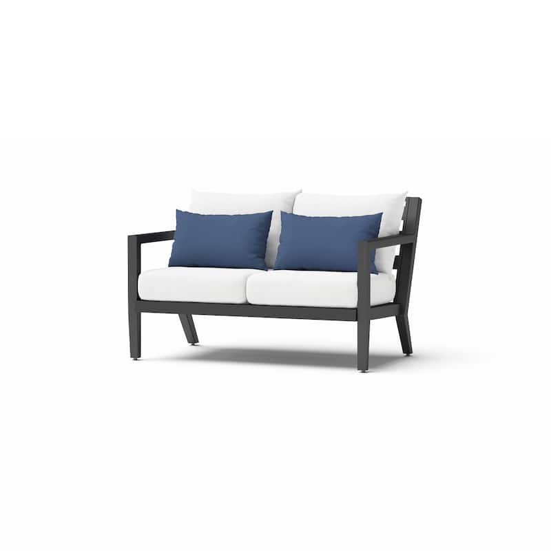 Thelix 5 Piece Sunbrella Outdoor Patio Seating Set