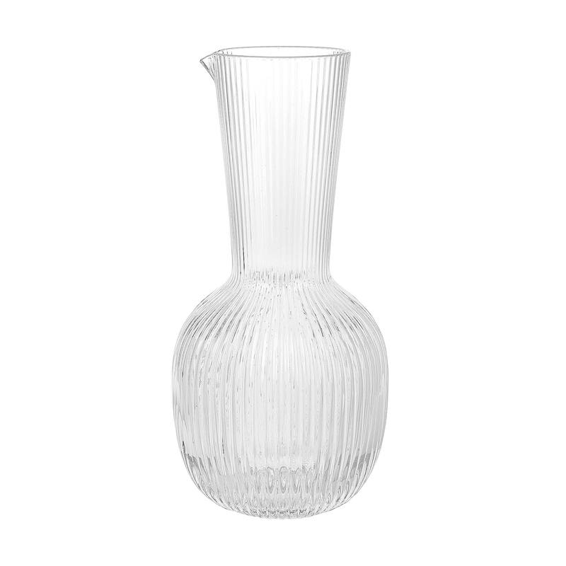 Elle Decor Amber Ring Carafe and Water Drinking Glass Lid - 40 oz