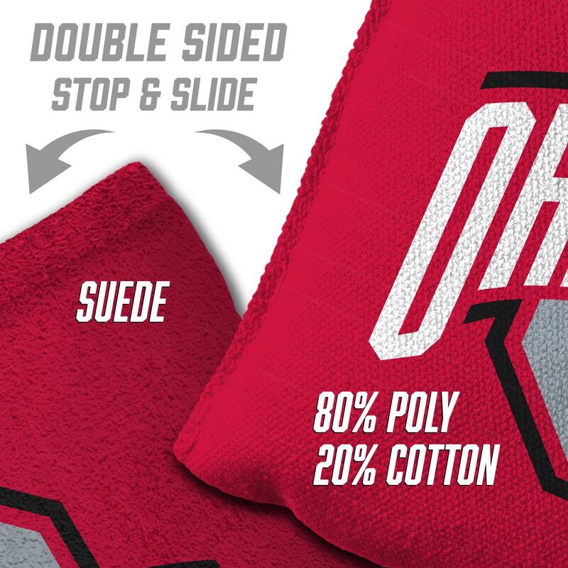 Ohio State Buckeyes NCAA Dual Sided Pro Stop & Slide Cornhole Bags