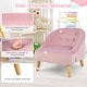 preview thumbnail 15 of 16, Costway Kids Sofa Chair w/ Ottoman Toddler Single Sofa Velvet - 20'' x 20'' x 19.5''