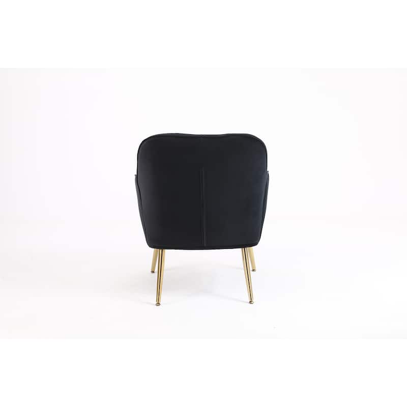 Modern Mid Century 28.7" Sherpa Arm Chair with Iron Legs for Living Room