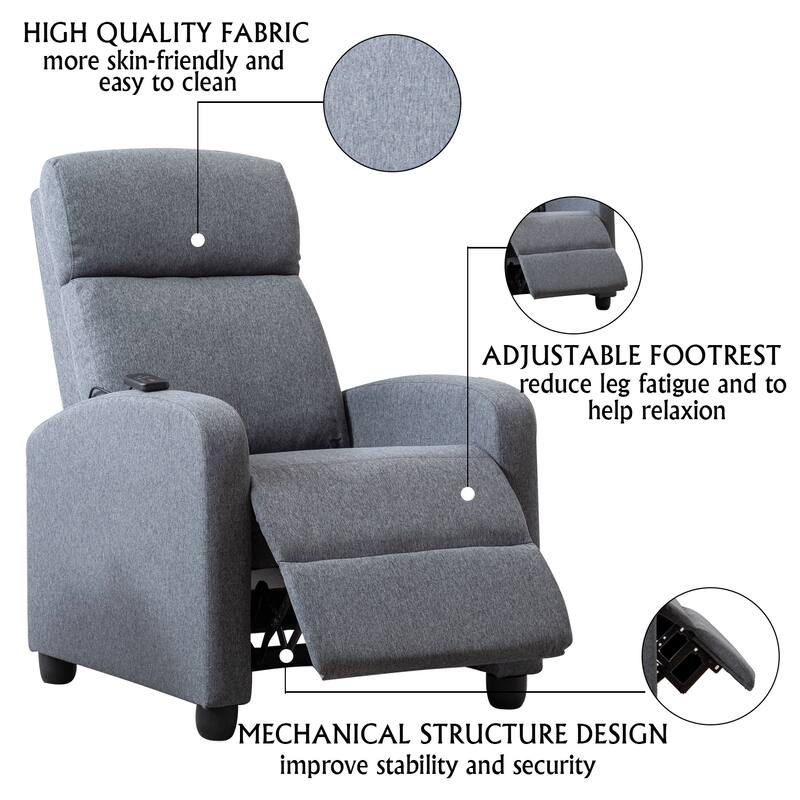 Adjustable Push Back Recliners for Living Room