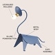 preview thumbnail 2 of 6, Alexia 16" Modern Industrial Iron Brachiosaurus LED Kids' Lamp, Blue by JONATHAN Y