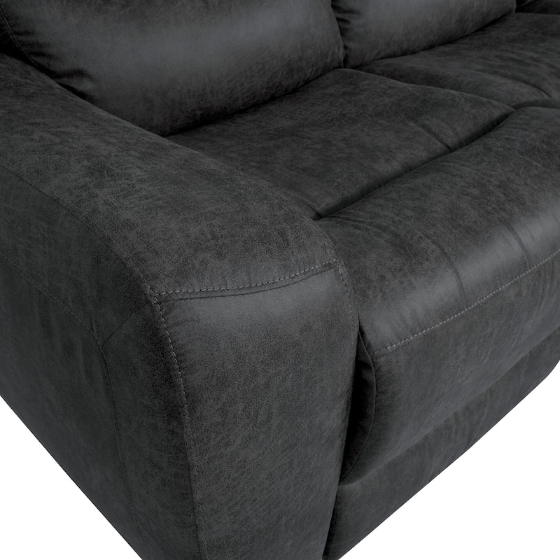 Furniture of America Evelio Modern 3-Piece Oversized Power Recline Sofa Set with USB Ports