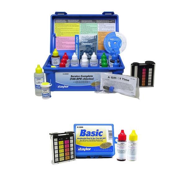 Taylor K2006C Complete Swimming Pool Chlorine Test Kit w/ Additional Basic Kit Bed Bath