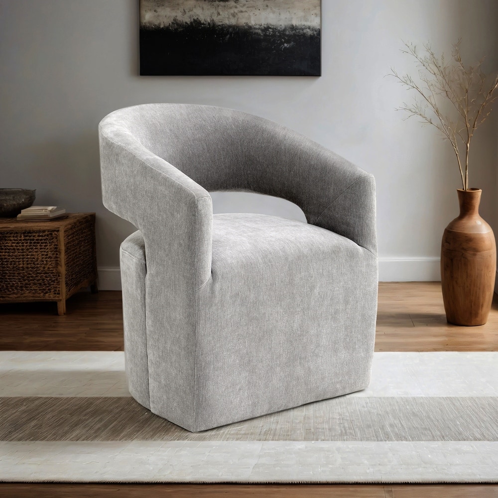 Furniture of America Rivena Modern 26-inch Fabric Accent Chair with Casters