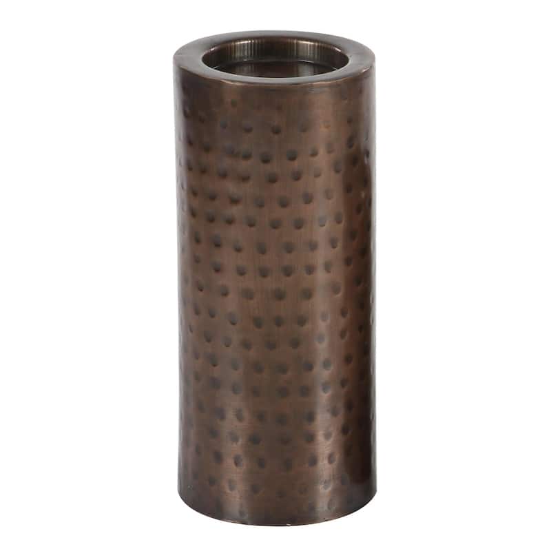 Metal Handmade Pillar Decorative Candle Holder - Set of 3 Brown - Roche River Decor