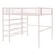 preview thumbnail 3 of 7, Full Size Metal Loft Bed with 4-Tier Shelves and Multifunctional Storage