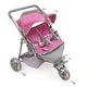 preview thumbnail 5 of 7, Badger Basket Trek 3 Wheel Folding Twin Doll Jogging Stroller - Gray and Pink - N/A