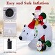 preview thumbnail 6 of 8, Costway 7 FT Tall Inflatable Polar Bear with Penguin Gift Bags & Gift - See Details