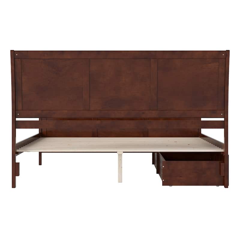 AFI Portland Platform Bed with Matching Footboard & Storage Drawers