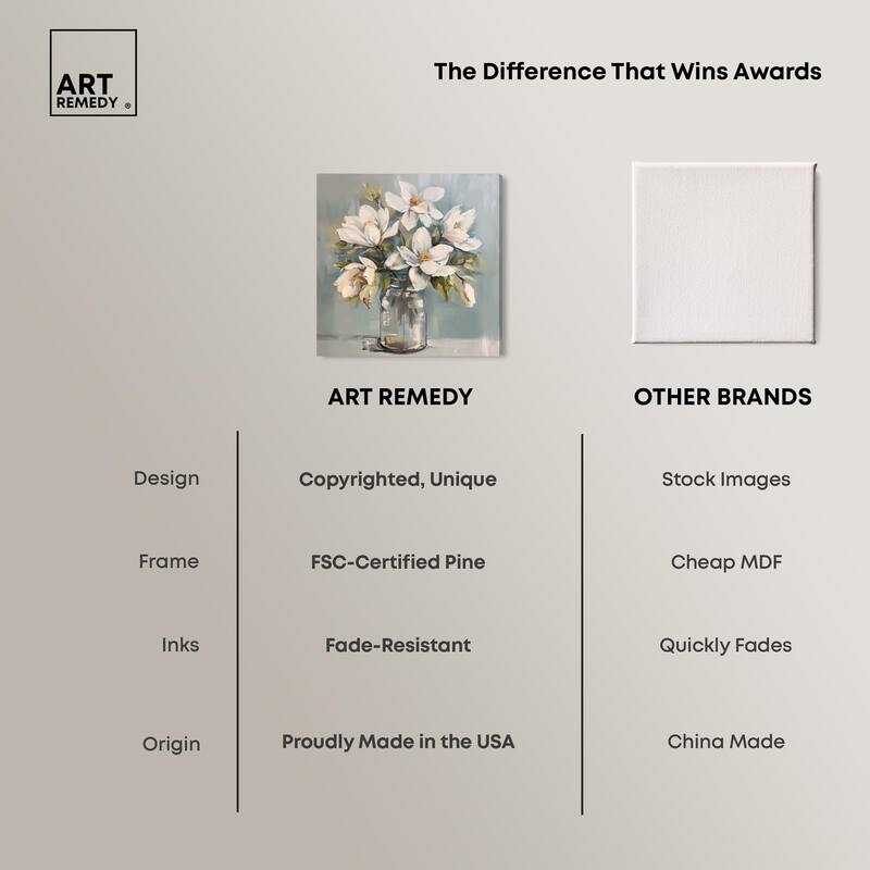 Prismatic Floral and Jar Canvas by Art Remedy, Gallery Wrapped