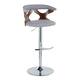 Option Light Grey Fabric/Walnut Wood/Chrome