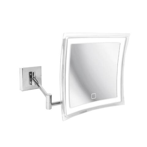 WS Bath Collections Beauty 8-11/16" x 8-5/16" Framed Bathroom Mirror - Polished Chrome