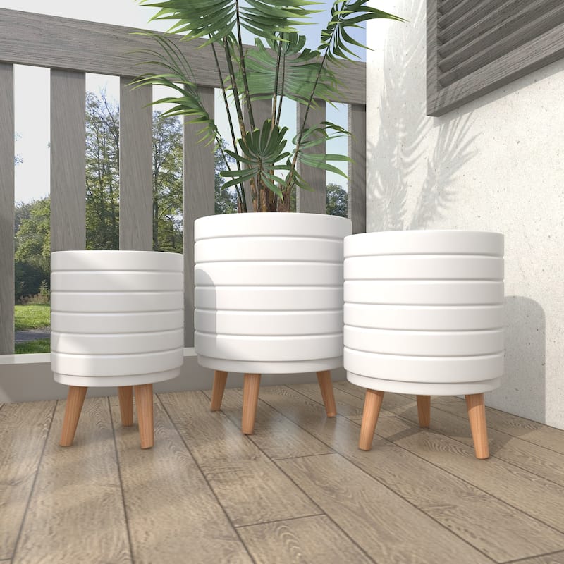 MgO Contemporary Planter (Set of 3) - S/3 14", 16", 18"H