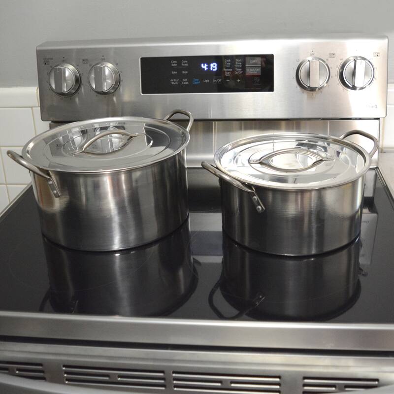 8 Piece Stainless Steel Stock Pot Set