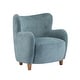 preview thumbnail 63 of 92, Bacho Fabric Wingback Accent Chair by GDFStudio