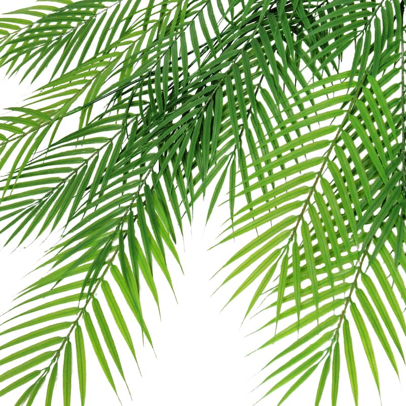 Deluxe Artificial Palm Leaf Stem Plant Greenery Foliage Bush 35in - 35" L x 22" W x 2" DP