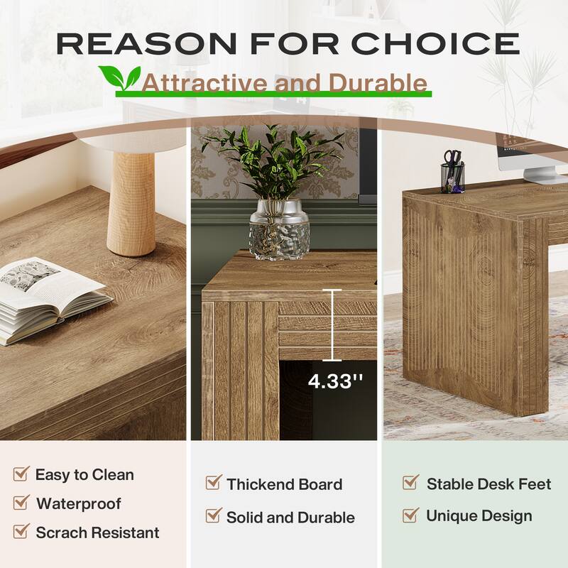 79 Inch Extra Long Desk, Two Person Desk Double Desk for Home Office