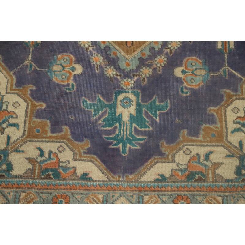Hand Knotted Oriental 100% Wool Carpet Traditional Medallion Purples Tabriz Area Rug - 5' 5'' X 3' 3''