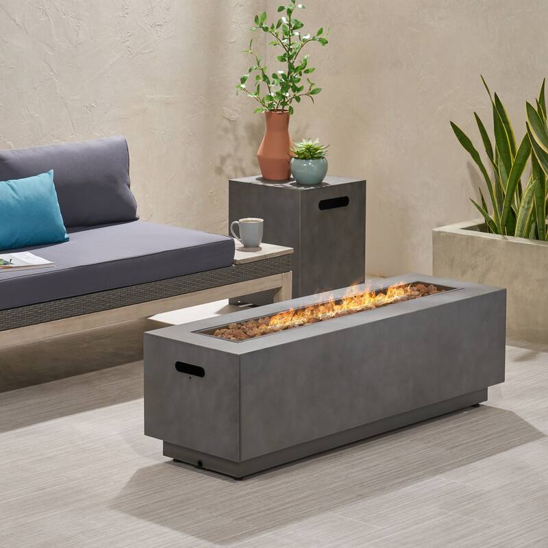 Wellington Outdoor Iron 50000 BTU Fire Pit by Christopher Knight Home - Grey