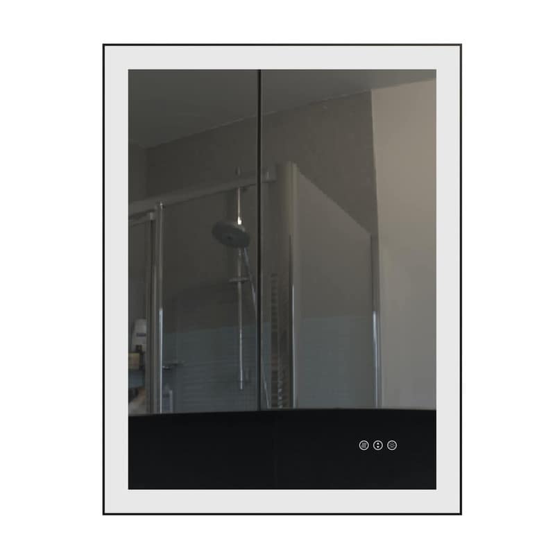 LED Black Aluminum Framed Bathroom Mirror Vanity Mirror for wall, dimmable - 20x28 - 40x30