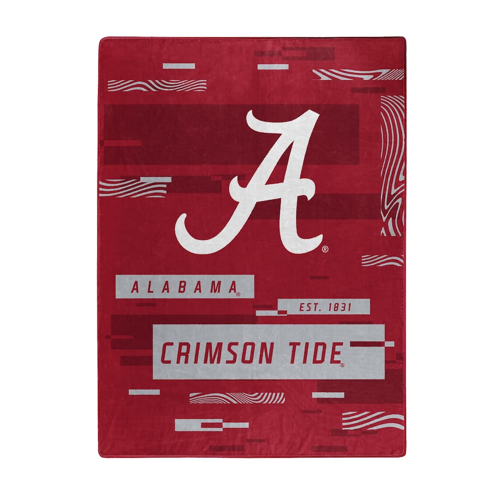 NCAA Alabama Crimson Tide Digitize Raschel Throw Blanket