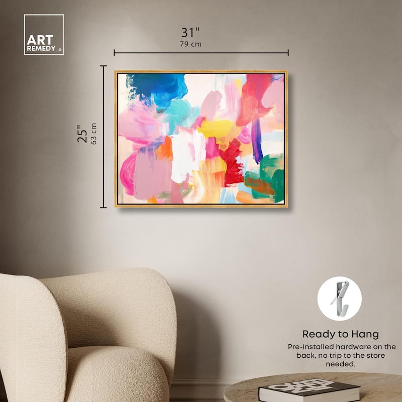 Pastel Riot II Colorful Canvas by Art Remedy