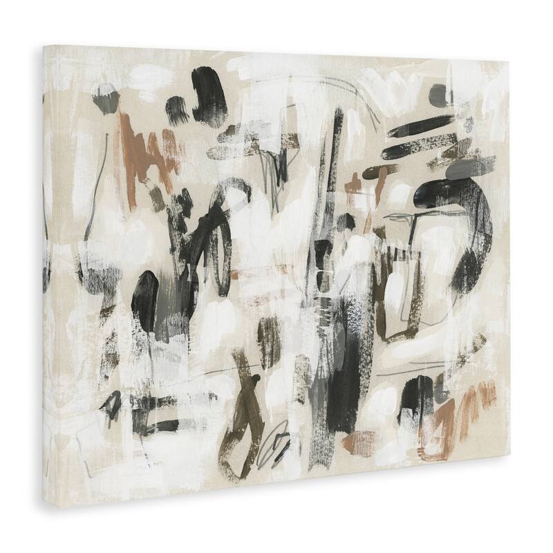 Stupell Chaotic Earthy Strokes Canvas Wall Art Design By June Erica Vess