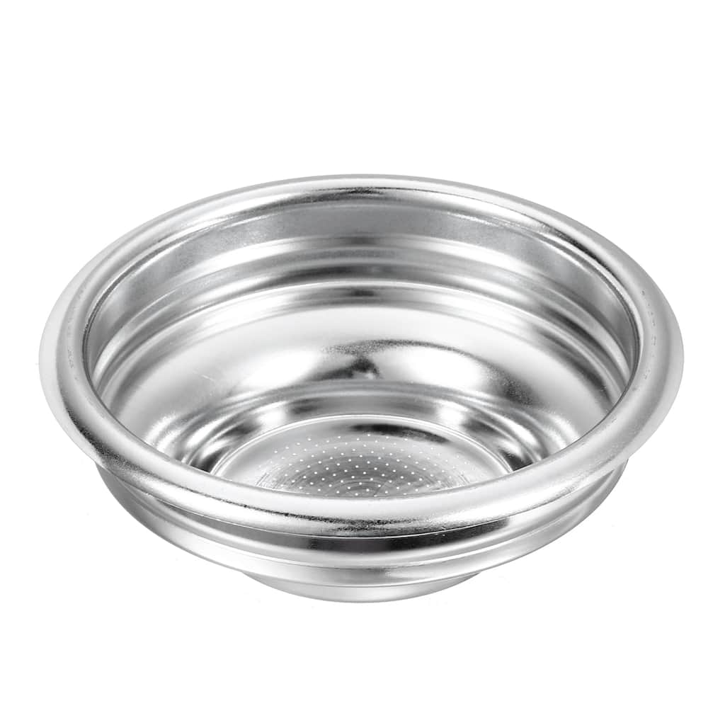 58mm Coffee Filter Basket, 1-Cup Stainless Steel Espresso Coffee Machine Bowl - Silver