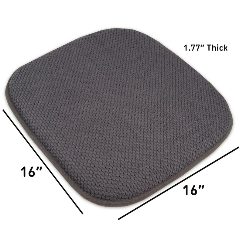 16-in. Square Non-slip Memory Foam Seat Cushions (2 OR 4)