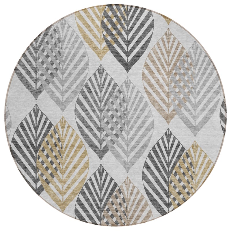 HomeRoots Floral Transitional Rectangle Outdoor Rug