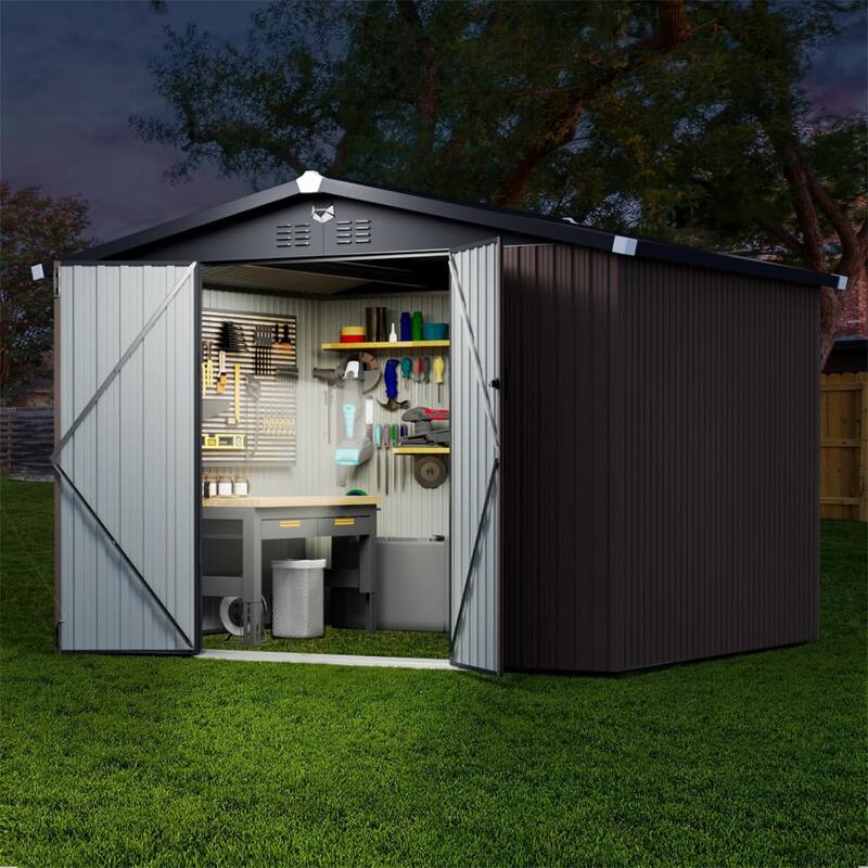 Metal Garden Sheds 10FTx8FT Outdoor Storage Shed