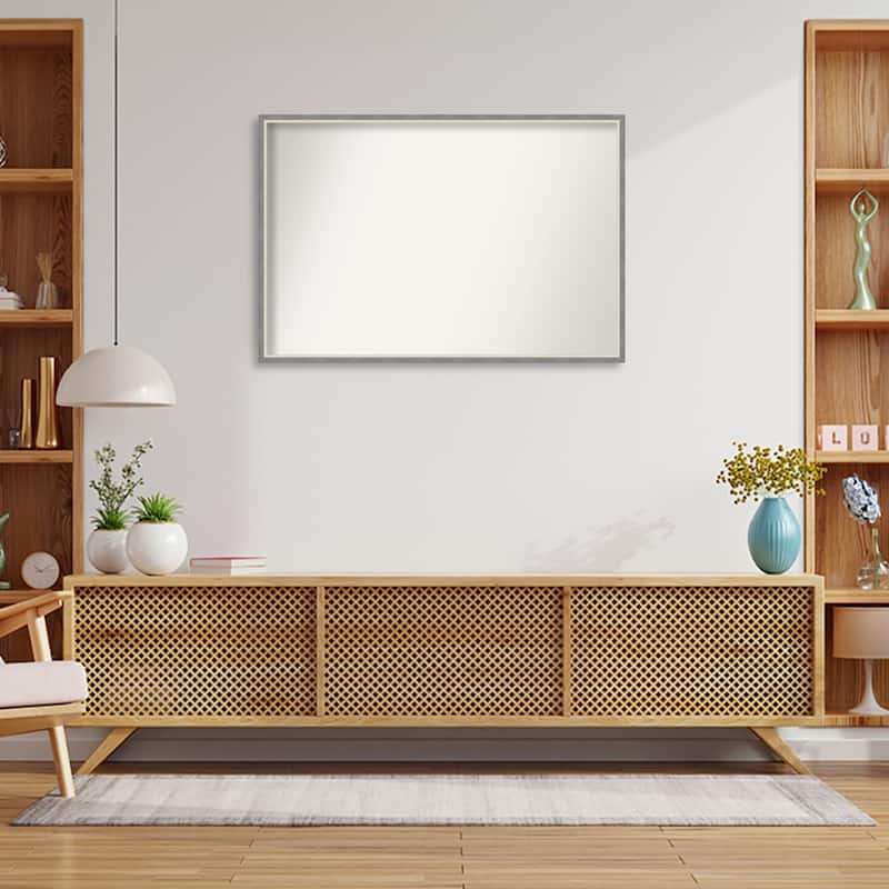 Theo Narrow Non-Beveled Wood Framed Wall Mirror