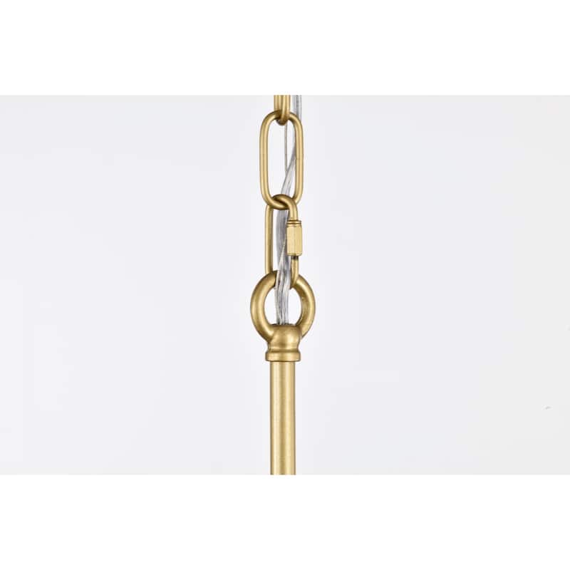 Agatha 12 Inch Classic Black Rope Gold Pendant with 1 Light