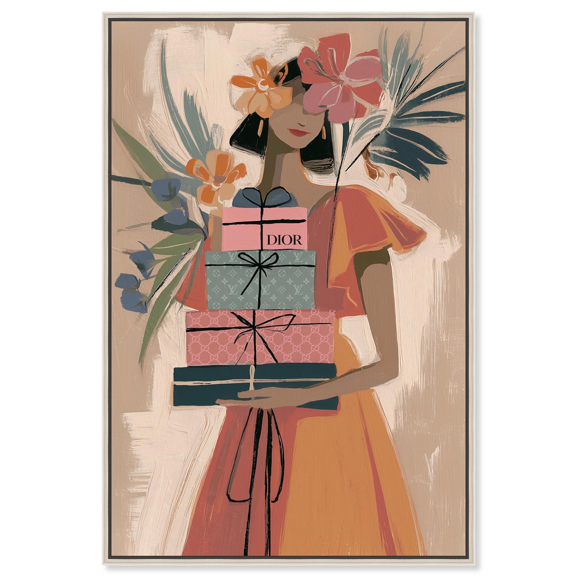 Gifts Among Floral Fashion Art Prints Canvas Print by Art Remedy