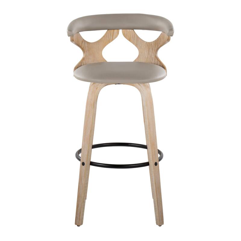 Carson Carrington Viby 30" Fixed-Height Bar Stool with Bent Wood Legs & Round Footrest (Set of 2)